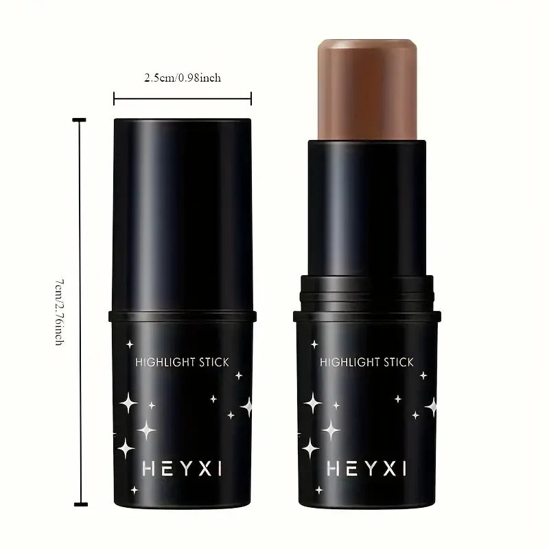 Barra de maquillaje de alto brillo, resistente al agua y al sudor, disponible en varios colores, con un aspecto natural tridimensional.