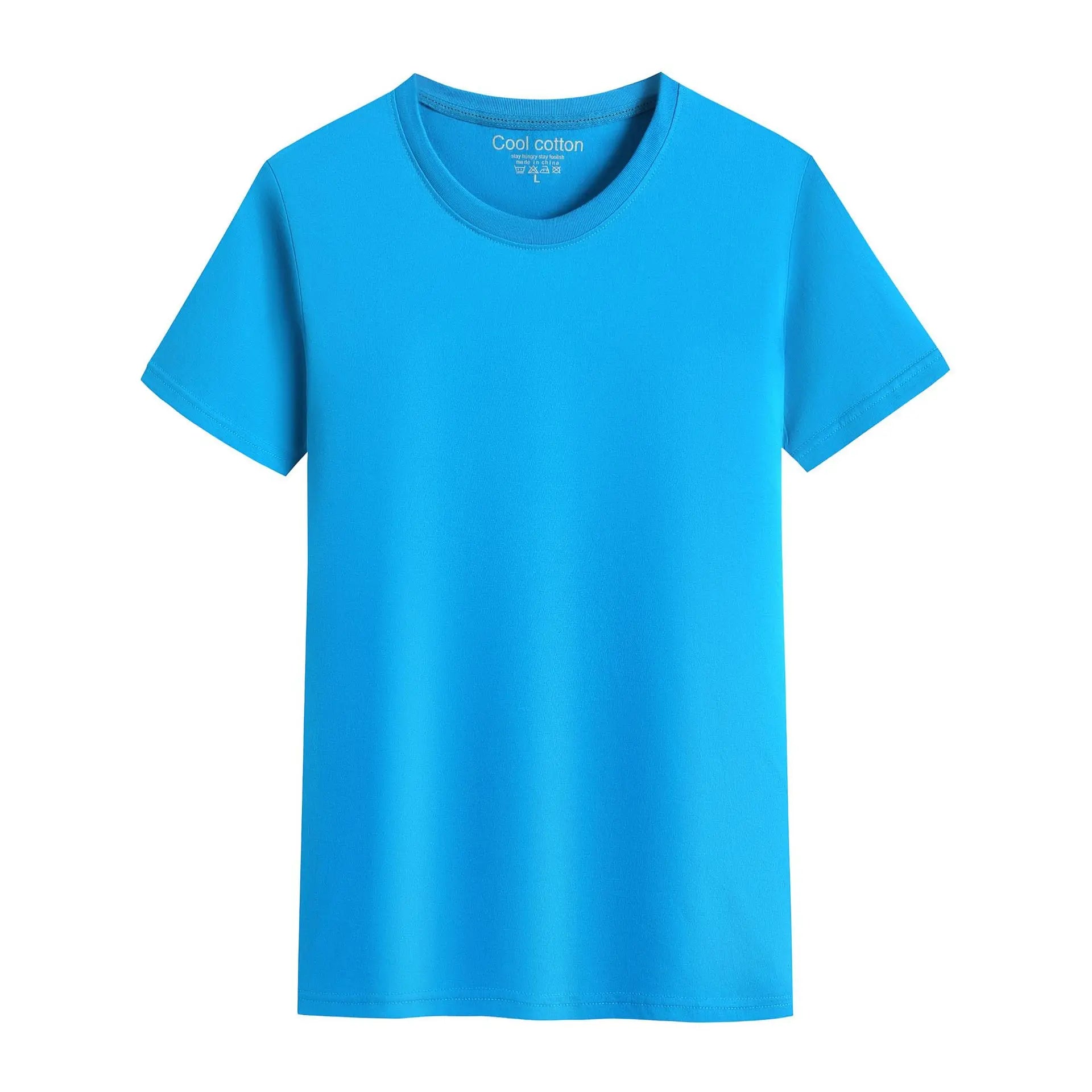 Camiseta de Hombre 2026, Nueva, 100% Algodón, Color Puro, Cuello Redondo, Manga Corta, para Hombre