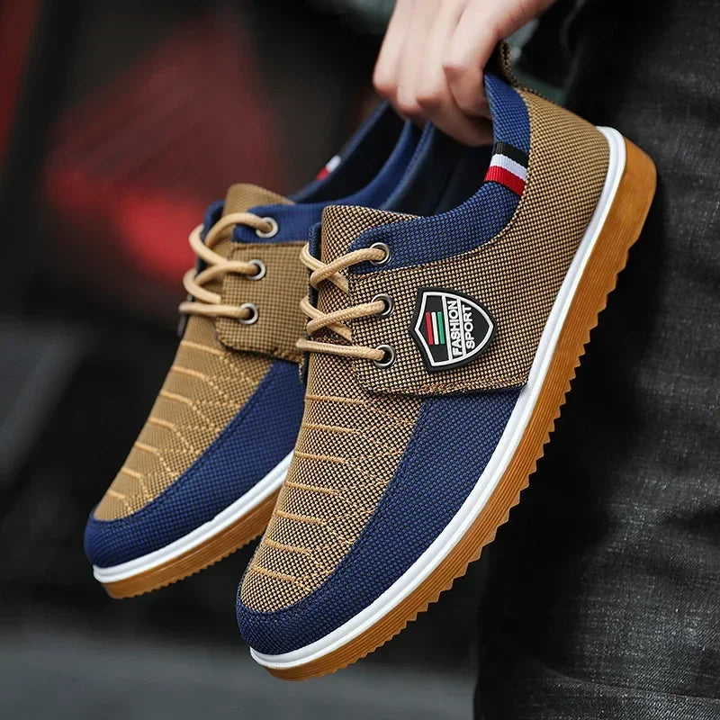 Zapatos de lona informales para hombre, Zapatos de conducción de suela blanda a la moda, Zapatos de diseñador para hombre, zapatillas cómodas de talla grande, 2024
