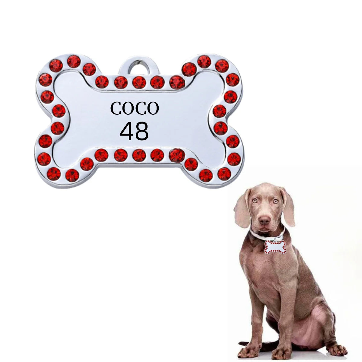VIP Customizable Engraved Pets ID Tag for Dog Cat Bronze Nameplate Tags Personalized  Address Number Dogs Collar ID Pendant