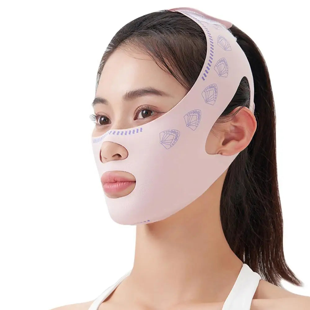 Mascarilla Facial de Diseño Innovador para Levantar el Mentón y Dar Forma a la Línea V, Mascarilla para Dormir que Esculpe el Rostro, Correa Adelgazante Facial, Cinturón de Estiramiento Facial