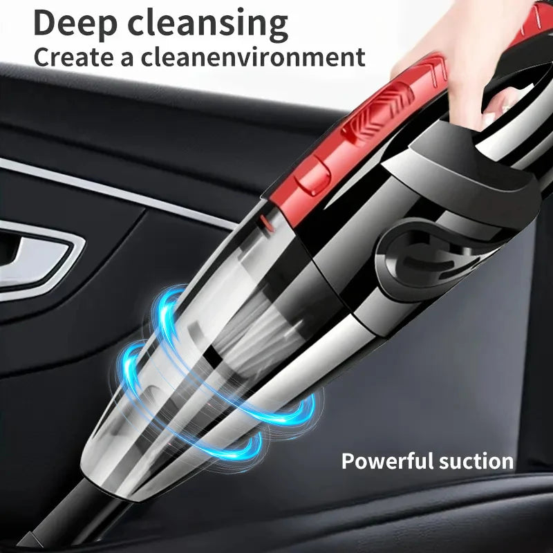 Aspirador inalámbrico portátil, multifunción para coche y hogar de doble uso, batería recargable y duradera, fuerte succión