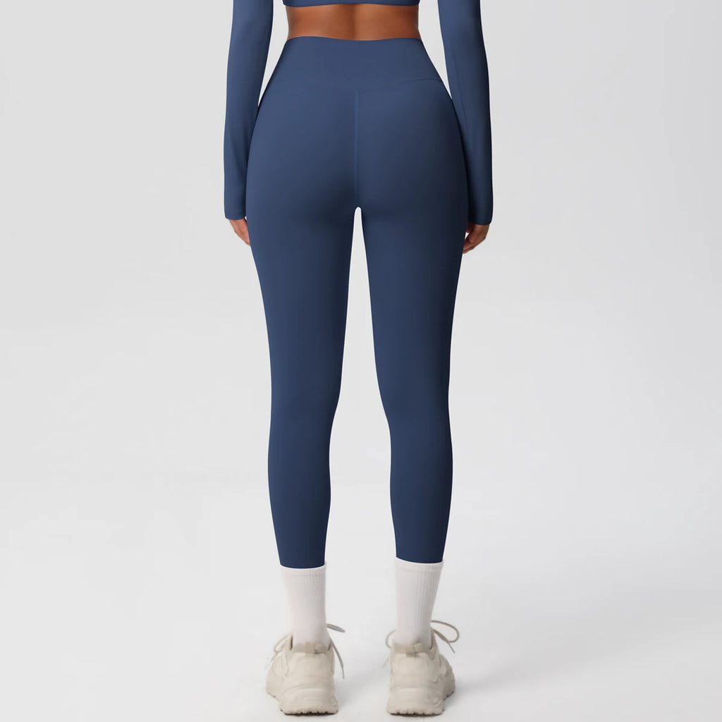 Mallas de Yoga de cintura alta para mujer, mallas con sensación desnuda, Fitness, correr, pantalones de Yoga, mallas ajustadas de gimnasio energético, mallas de entrenamiento informales