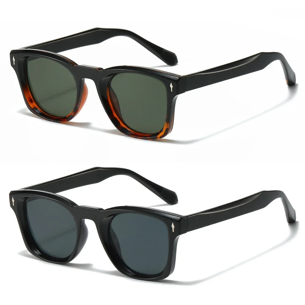 2025 Nuevas gafas de sol cuadradas para hombres Arrove Docration Fashion Simplify Gafas de sol unisex UV400 Adecuado para una escena versátil