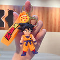 LLavero de Dragon Ball de Anime, joyería de moda, figuras de acción de Son Goku Vegeta Piccolo, llavero de PVC de 8CM para hombres y mujeres, colgante de bolso