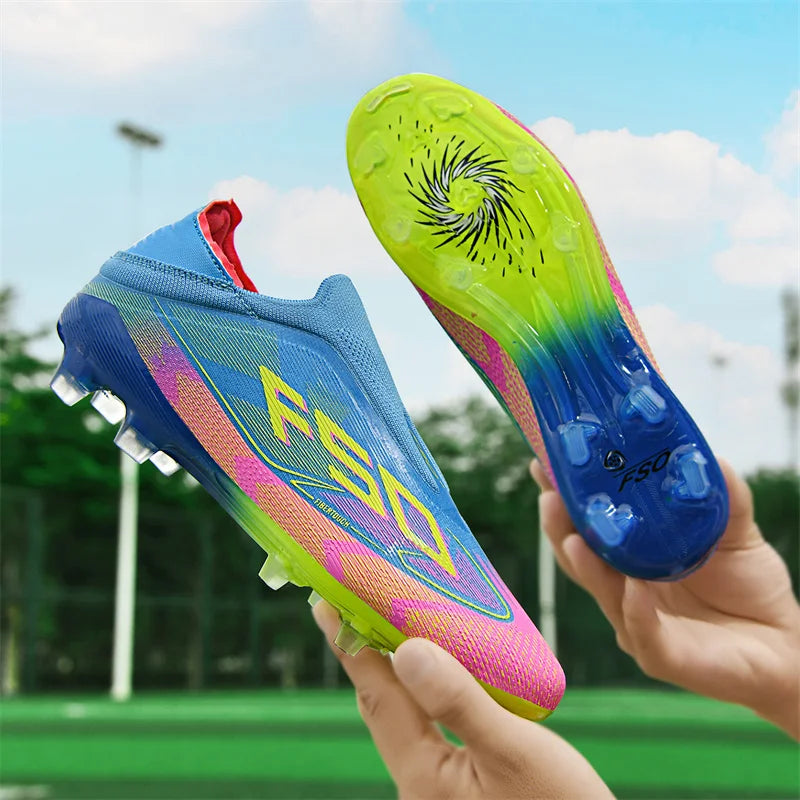 Nuevas botas de fútbol para hombres, zapatos de fútbol antideslizantes de alta calidad, tacos para césped, zapatillas de fútbol sala de alta calidad, zapatillas de deporte para interiores, superventas al aire libre