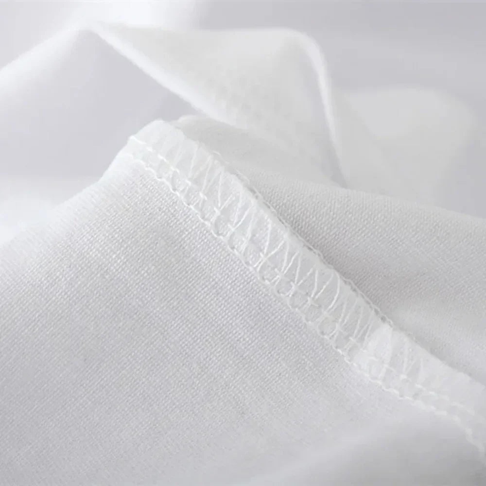 Camiseta de verano para niños y niñas, ropa blanca con Panda de dibujos animados