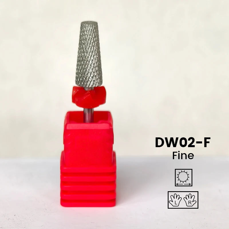 Brocas de cerámica para uñas de diamante, fresa para manicura, limas rotativas para cutículas izquierda y derecha, herramientas de accesorios para uñas DIY
