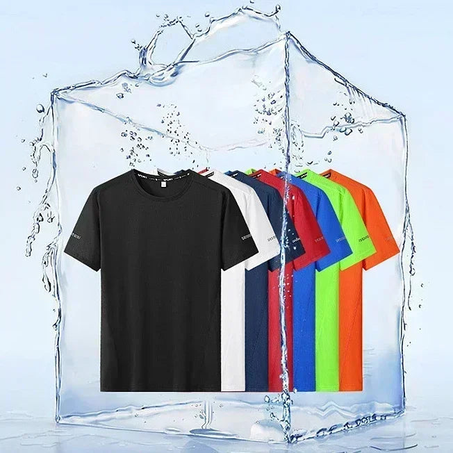 Camiseta deportiva de verano para hombre, camisetas de secado rápido de talla grande 6XL/7XL, camiseta de manga corta con cuello redondo de gran tamaño para Fitness y correr, 3 uds.