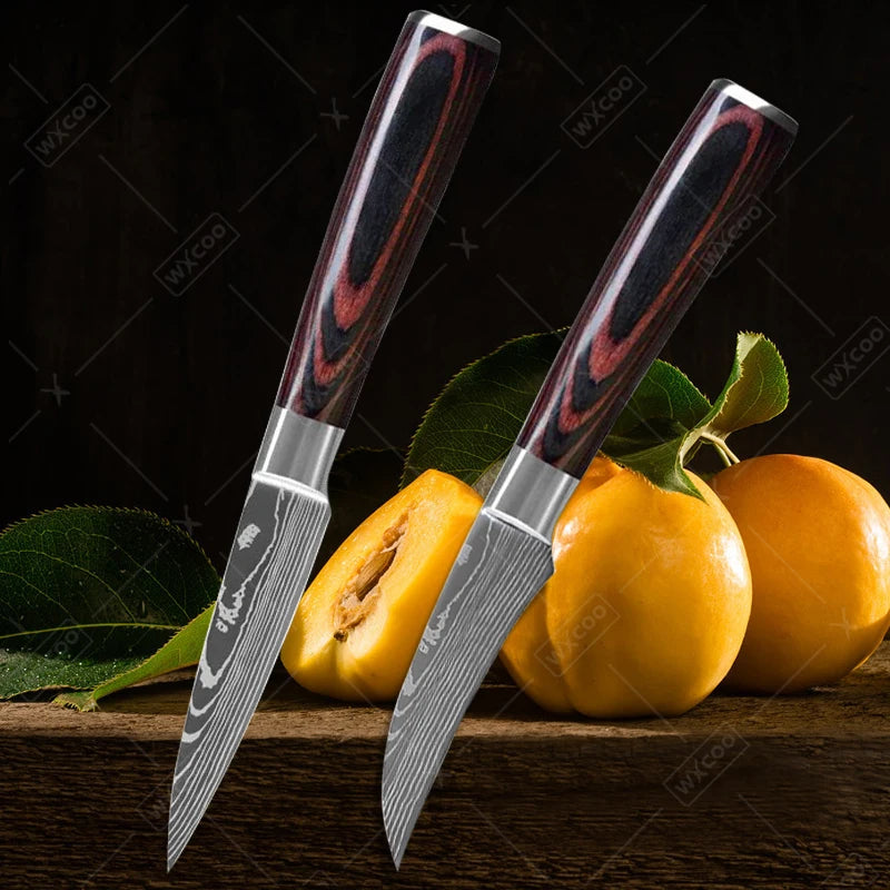 Cuchillos de cocina profesionales, cuchillo de acero inoxidable, pelado de frutas, cuchillo de carnicero, cuchillo para deshuesar, cuchillos de cocina para pelar