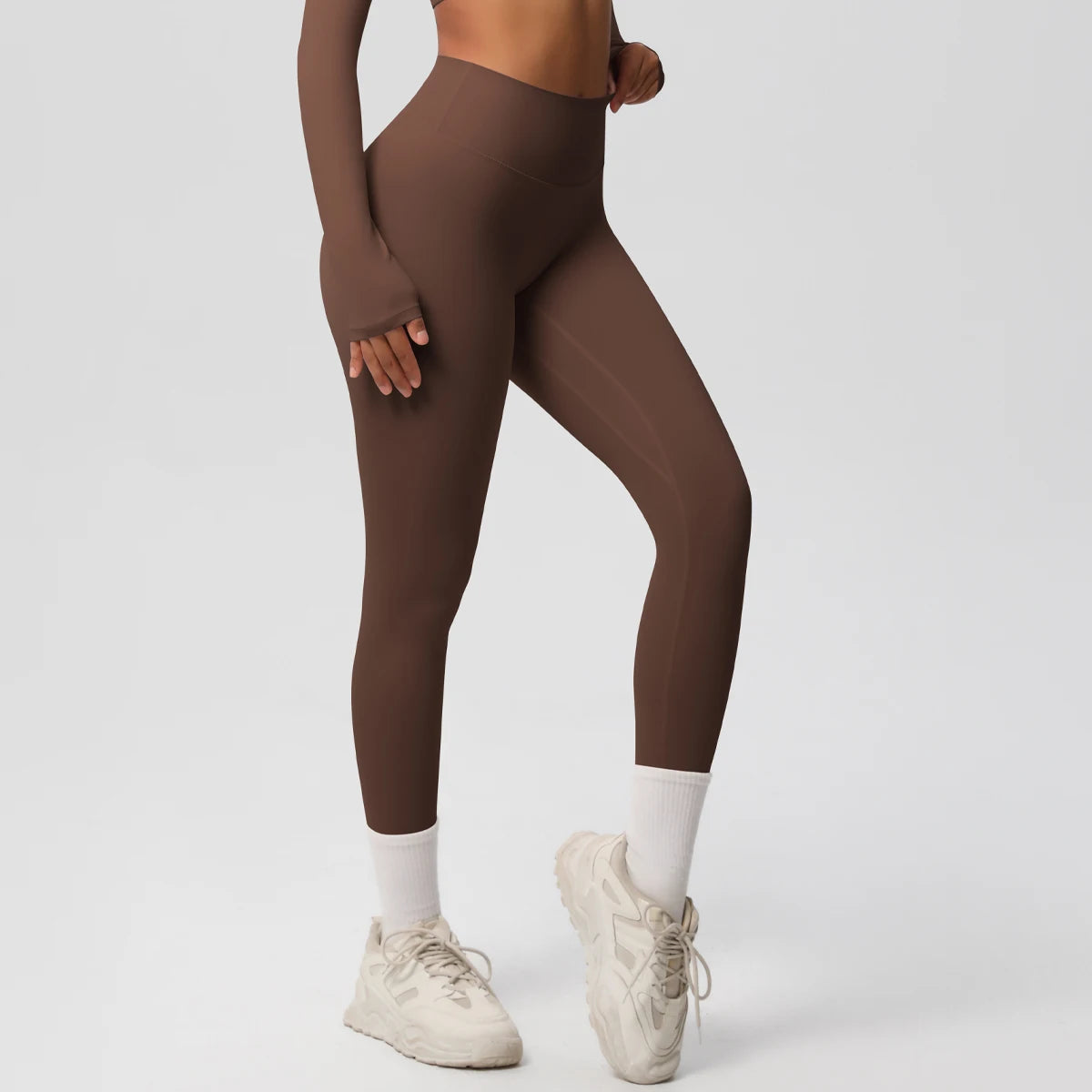 Mallas de Yoga de cintura alta para mujer, mallas con sensación desnuda, Fitness, correr, pantalones de Yoga, mallas ajustadas de gimnasio energético, mallas de entrenamiento informales