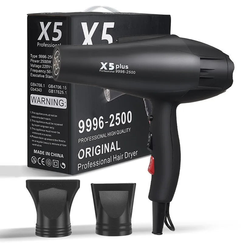 Secador de Pelo RESUXI X5 de 2500W de Alta Potencia, Secador de Pelo Iónico Eléctrico para Uso en Salón y en Casa, Secado Rápido, Secador de Pelo para Mujer