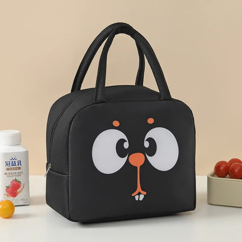Bolsas de almuerzo térmicas de animales de dibujos animados para niños con envío gratis, bolsas aislantes de almacenamiento para niños y niñas, fiambrera Banto