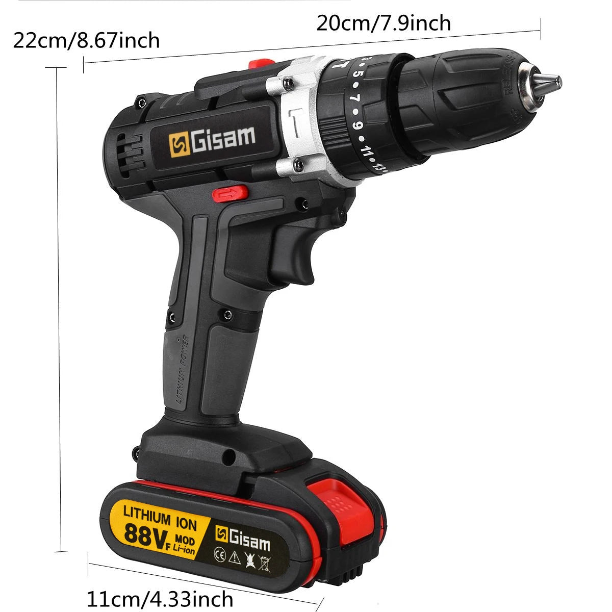 Taladro de impacto inalámbrico de 21V, destornillador eléctrico, taladro percutor eléctrico, Mini taladro manual inalámbrico, herramientas eléctricas con batería de iones de litio