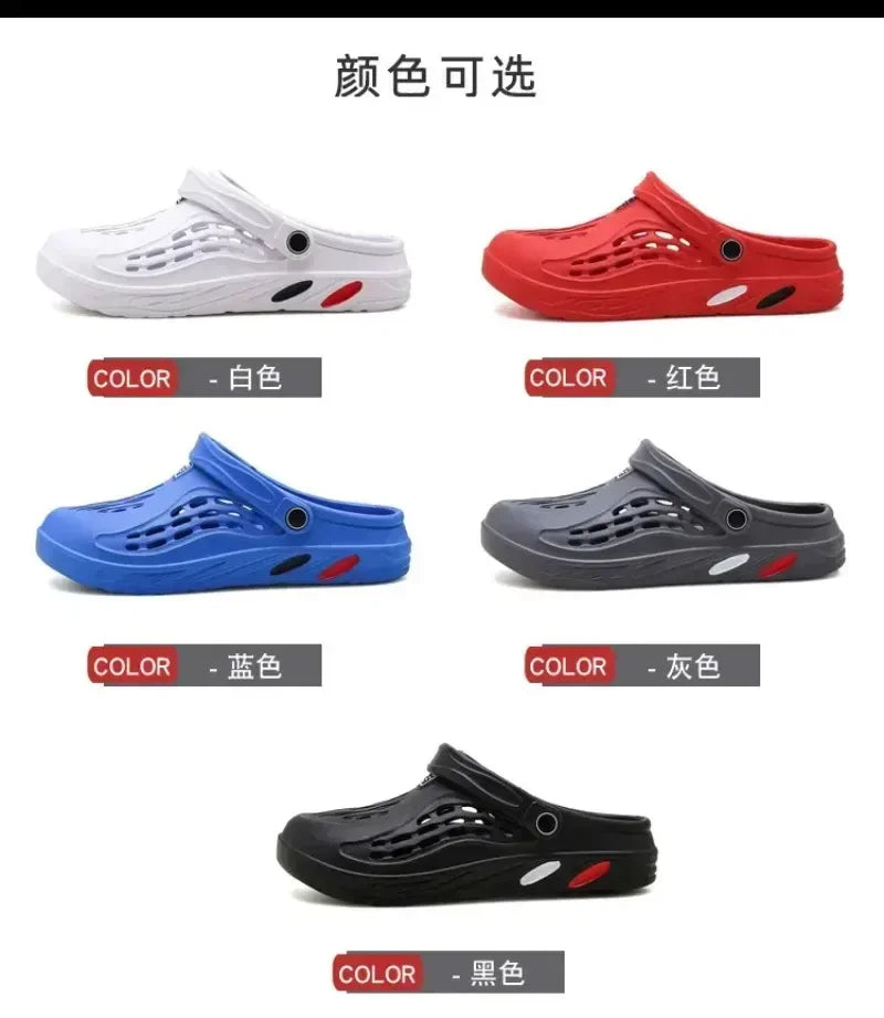 Sandalias al aire libre para hombres y mujeres Zuecos de verano Zapatillas EVA Tallas grandes 47 48 49 Zapatos de jardín para hombres Sandalias de playa Zuecos transpirables