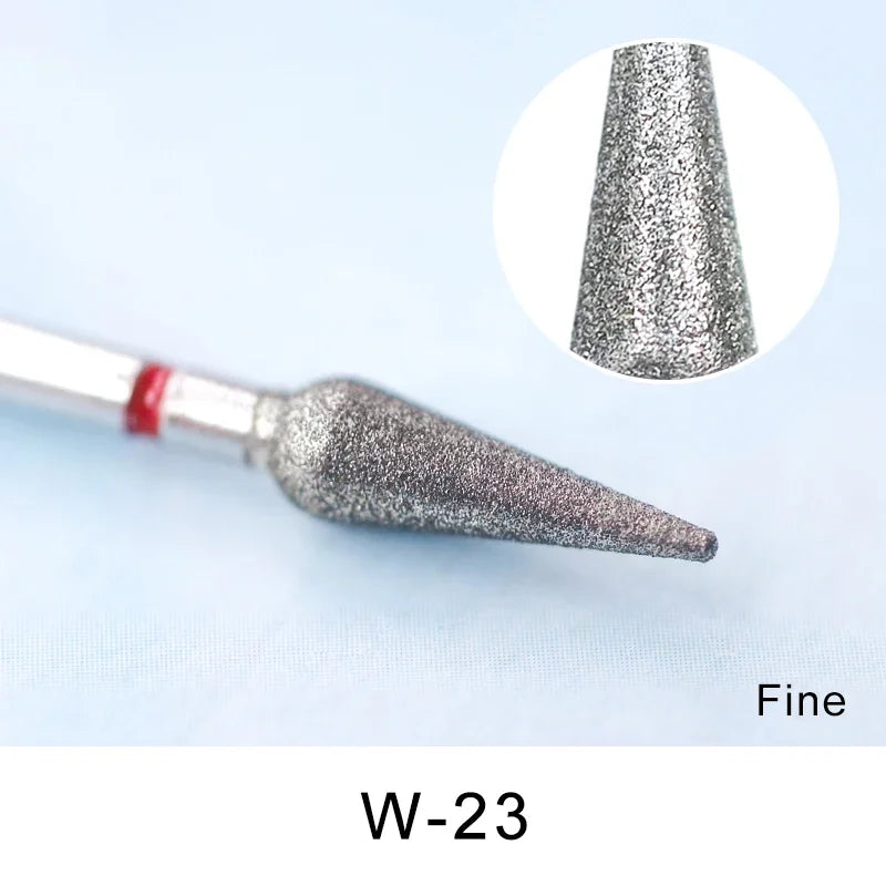 Brocas de cerámica para uñas de diamante, fresa para manicura, limas rotativas para cutículas izquierda y derecha, herramientas de accesorios para uñas DIY