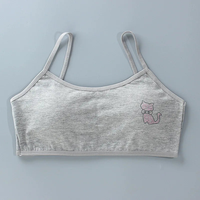 5 unids/lote Teeange niñas pequeñas sujetadores de entrenamiento Purbery School Girl Sujetador deportivo niños almohadilla para el pecho desmontable ropa interior niños Tops de tubo