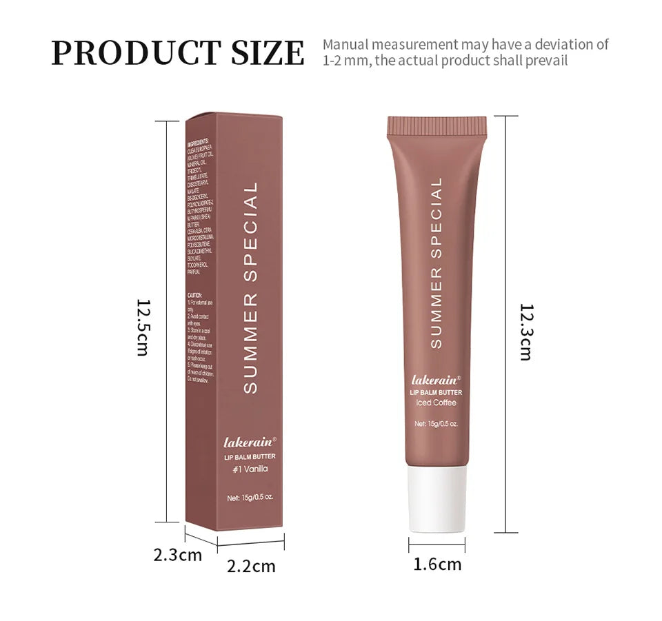 Bálsamo labial hidratante de verano, bálsamo labial hidratante para mantequilla, cuidado diario, bálsamo labial, maquillaje de aceite labial
