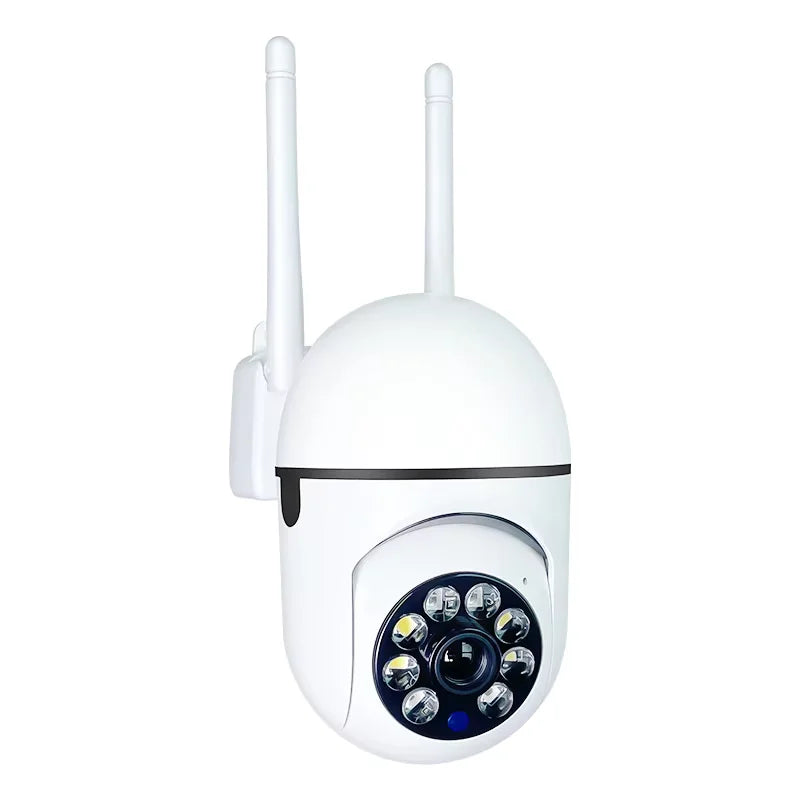 Cámara de seguridad WiFi de 8MP, vigilancia del hogar de 2,4G con visión nocturna PTZ IR, detección de movimiento, monitoreo infantil, 2 antenas