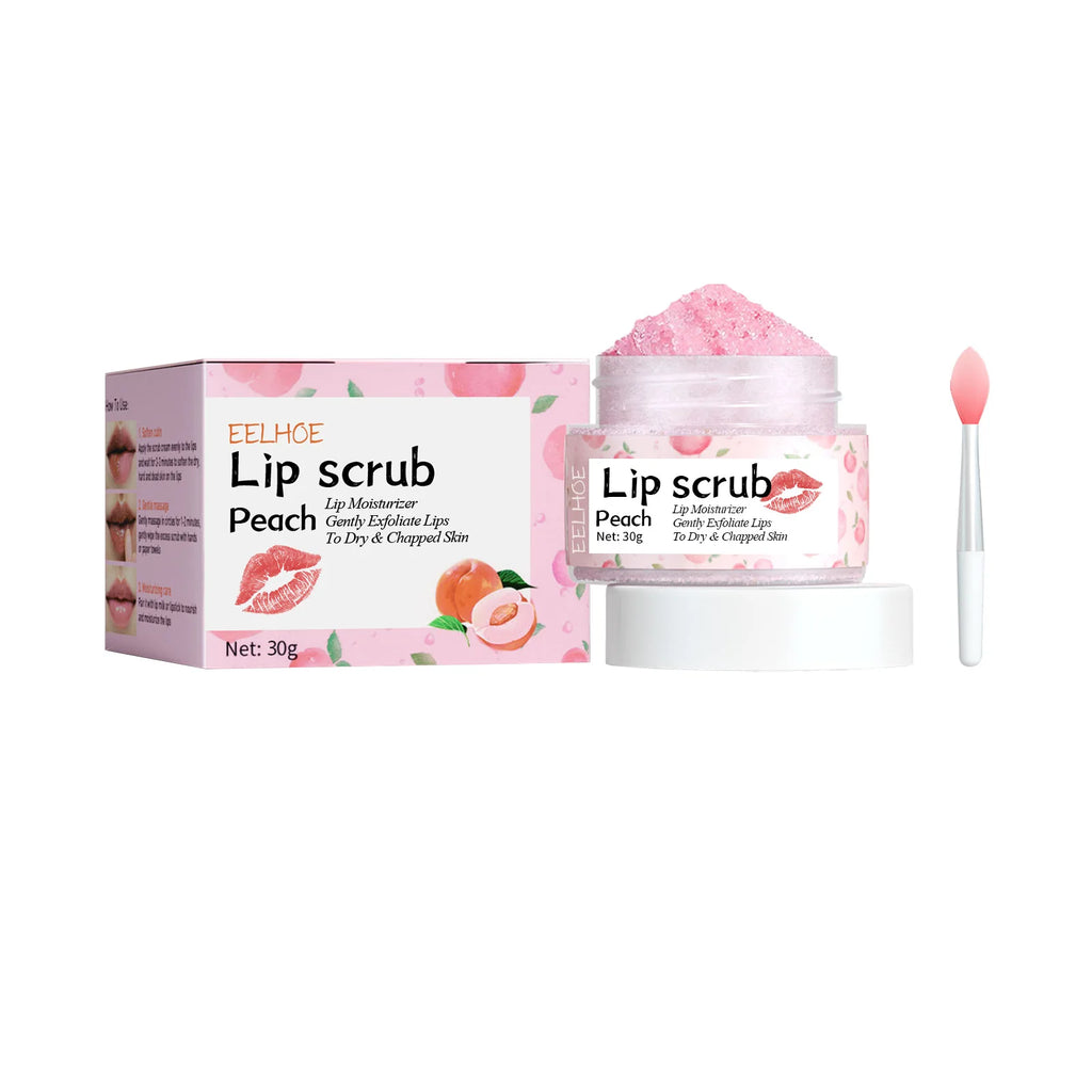 EELHOE exfoliante de labios rosa, eliminación de piel muerta, aclaramiento de líneas de labios, maquillaje hidratante antisequedad, productos para el cuidado de los labios