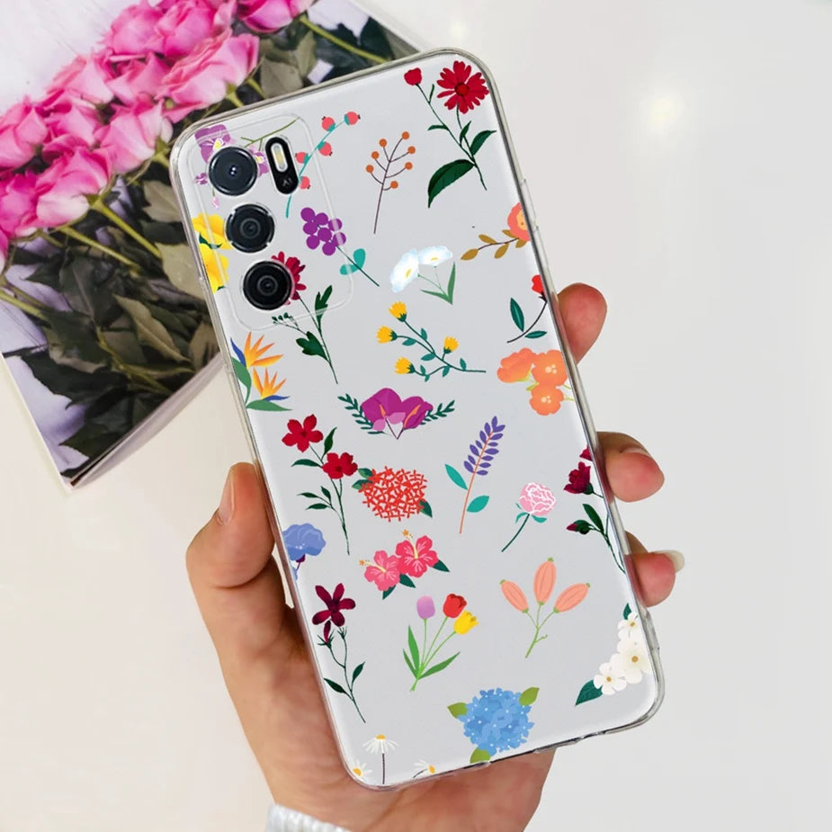 Para Oppo A16 A16s funda elegante pintada contraportada suave funda de teléfono delgada para Oppo A16s OppoA16 s CPH2269 Coque Fundas carcasa de parachoques