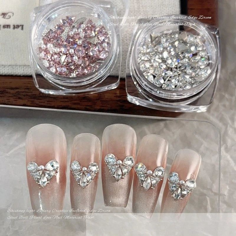 100 Uds 3D Mini circonita Nail Art Rhinestone cristal diamante accesorios para brillo suministros de manicura Material decoración de uñas