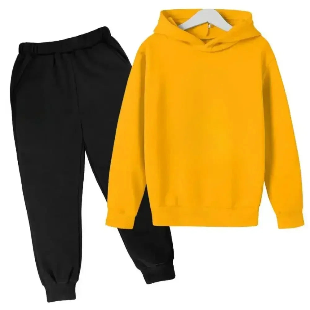 Ropa de primavera y otoño para niños, regalos de vacaciones, chándal de fútbol con estampado CR7, Sudadera con capucha y pantalones, conjunto de 2 uds para niño y niña de 3 a 12 años
