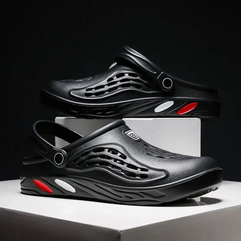 Sandalias al aire libre para hombres y mujeres Zuecos de verano Zapatillas EVA Tallas grandes 47 48 49 Zapatos de jardín para hombres Sandalias de playa Zuecos transpirables