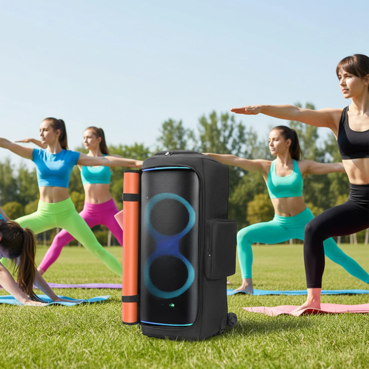Para JBL Partybox 720 funda antipolvo para altavoz portátil con bolsillo para micrófono bolsa de almacenamiento para altavoz de doble cara resistente al desgaste para viajes al aire libre