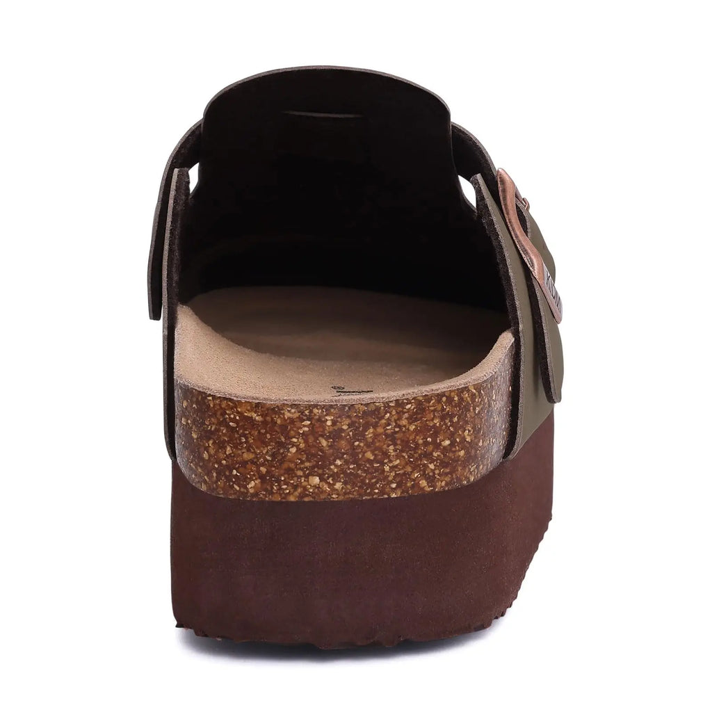 Shevalues-Sandalias de plataforma para mujer, zuecos de tacón grueso, zapatillas de cuero, calzado de corcho, sandalias de playa a la moda, Verano