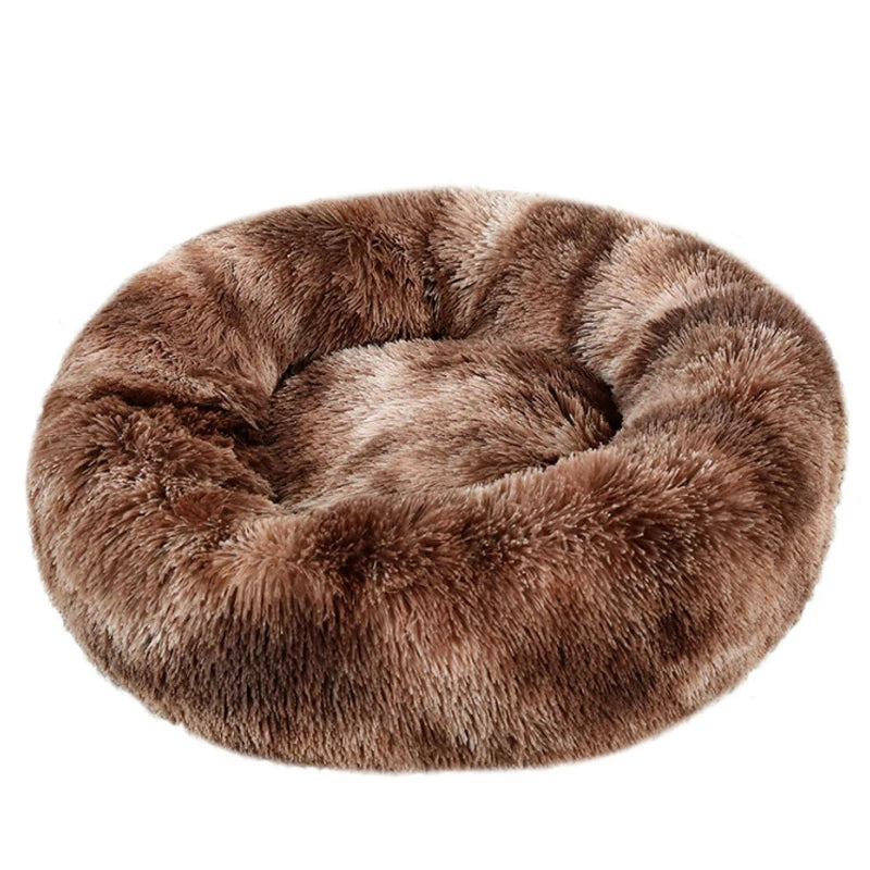 Cama redonda para perros, cama cálida de invierno para gatos, cesta de felpa para perros, cama lavable para mascotas, sofá para perros pequeños, medianos y grandes