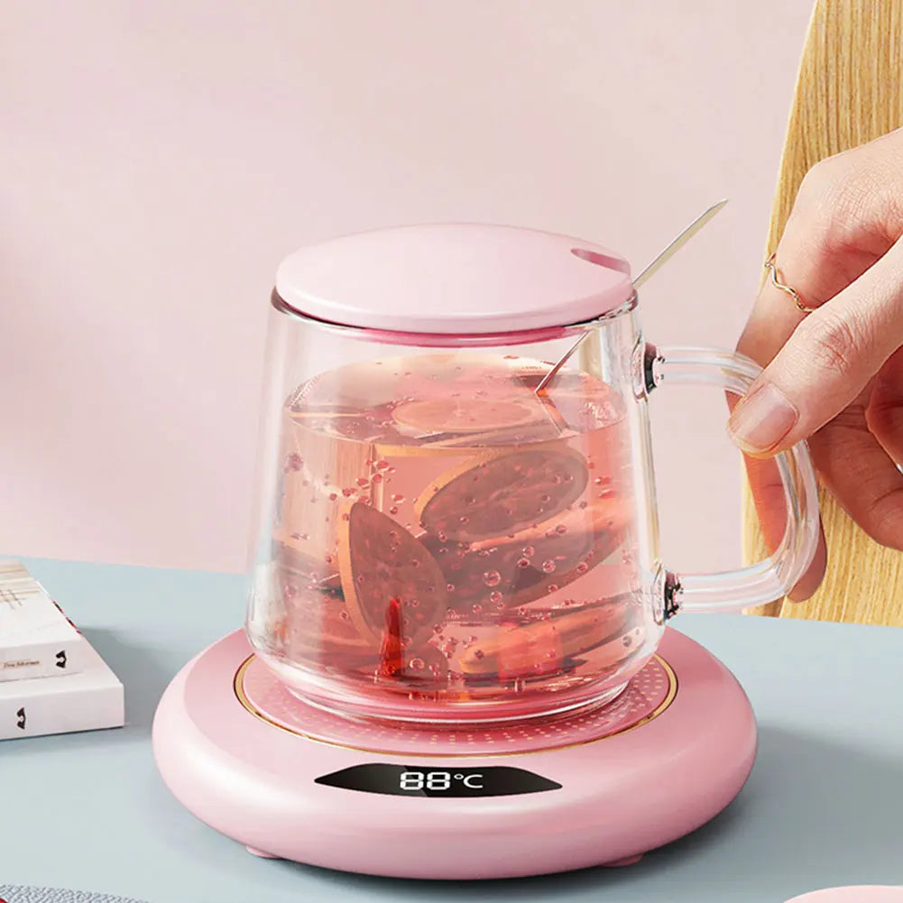 Calentador de tazas de café USB, calentador de bebidas eléctrico con 3 ajustes de temperatura, placa calentadora de café para café caliente, té y leche