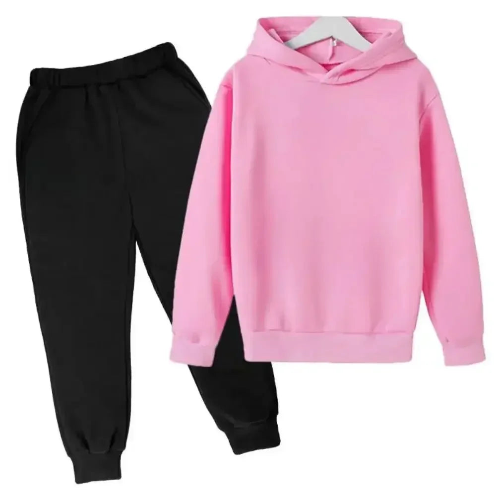 Ropa de primavera y otoño para niños, regalos de vacaciones, chándal de fútbol con estampado CR7, Sudadera con capucha y pantalones, conjunto de 2 uds para niño y niña de 3 a 12 años