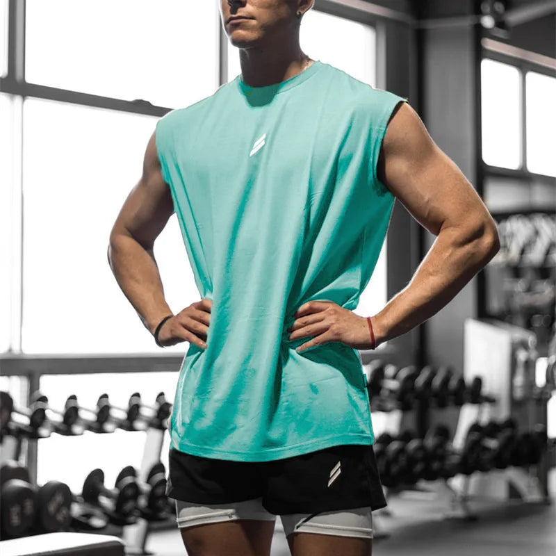 Camiseta sin mangas para hombre, camiseta de culturismo y Fitness de secado rápido, chaleco de baloncesto a la moda para hombre, camiseta sin mangas de gimnasio transpirable de malla para verano para hombre
