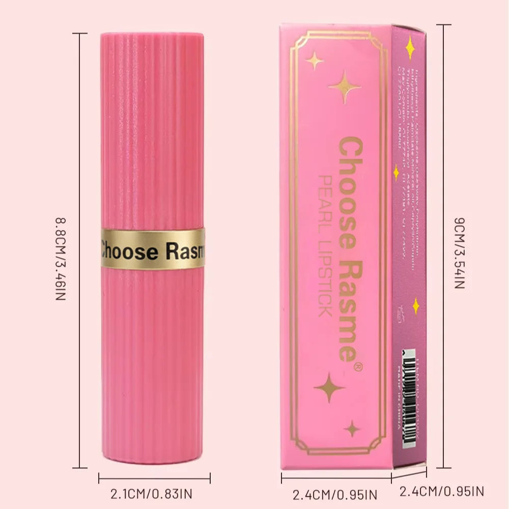 Lápiz labial de terciopelo con purpurina rosa nacarado, metálico, resistente al agua, de larga duración, mate, brillo, diamante, maquillaje cosmético para mujer
