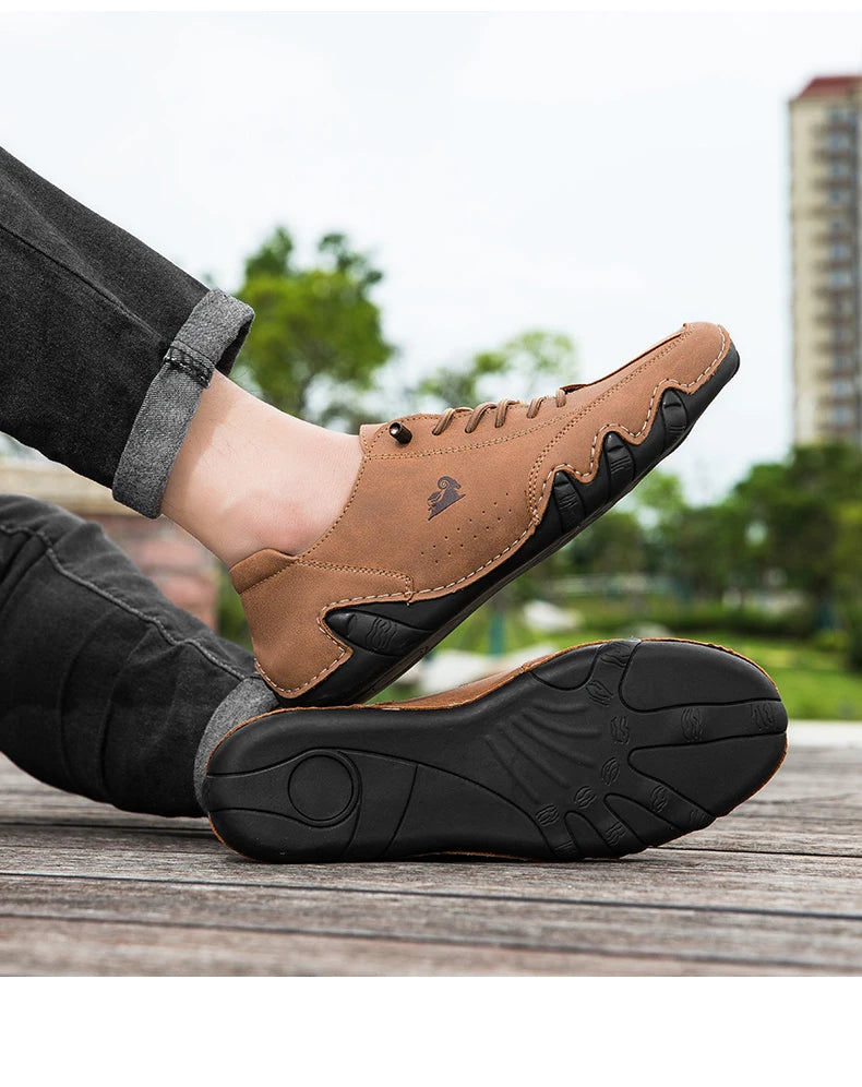 Zapatos de hombre para las cuatro estaciones, nuevos zapatos informales de talla grande, zapatos transpirables de suela suave a la moda para exteriores, zapatos deportivos para caminar para hombre
