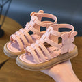 Sandalias de verano para niñas de 1 a 10 años, zapatos bonitos y versátiles de princesa a la moda para estudiantes, Sandalias planas, calzado informal