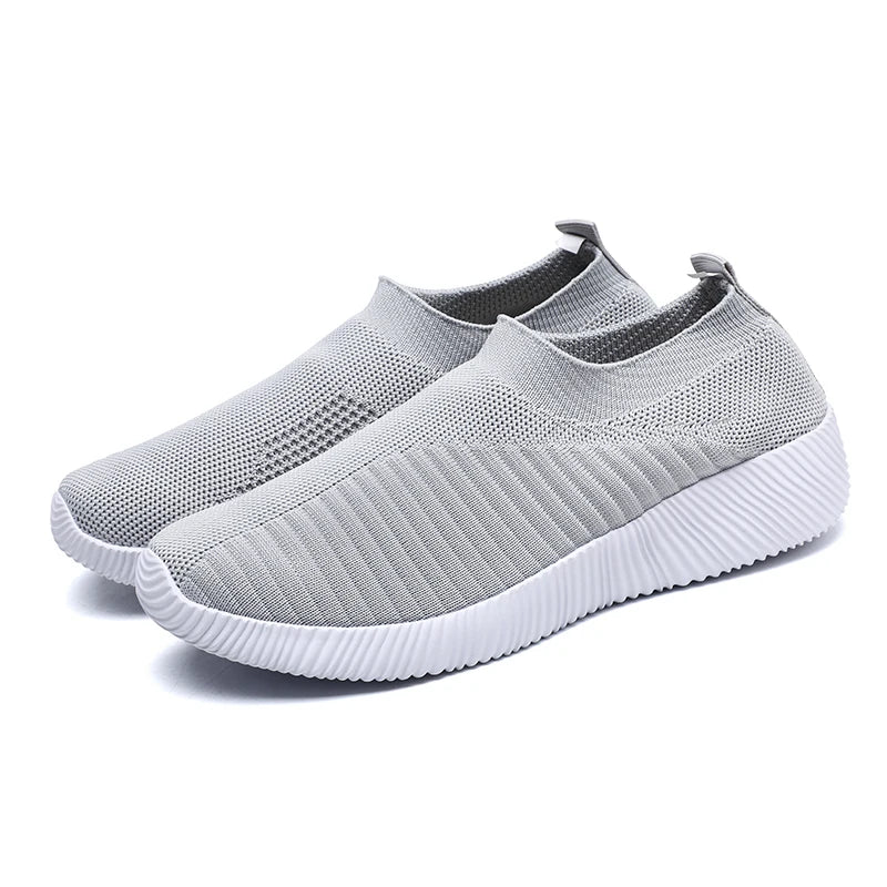 Zapatos vulcanizados para mujer, zapatillas de deporte de alta calidad para mujer, zapatos planos sin cordones, mocasines para mujer de talla grande 43, zapatos planos para caminar