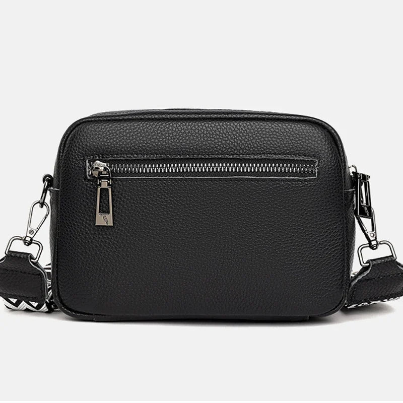 Bolso cruzado para mujer, diseño de moda espacial múltiple, gran capacidad, Material PU, bolso de hombro ligero