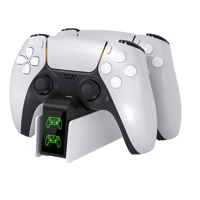 Para cargador de controlador PS5, estación de carga DualSense, soporte de cargador de base de carga Dual para controlador de juego inalámbrico PlayStation5