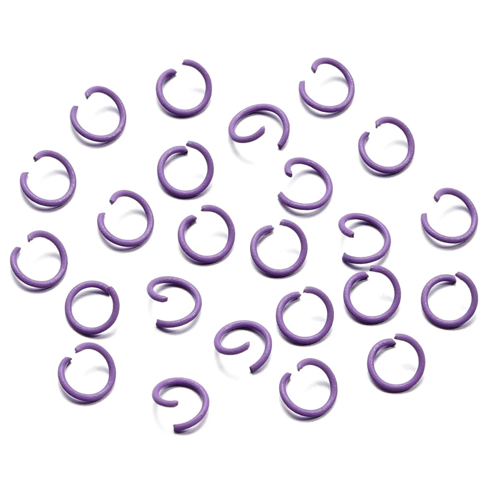 100 unids/lote 1,2x10mm anillos abiertos coloridos conector de anillo de salto dividido para hacer joyería Diy accesorios suministros