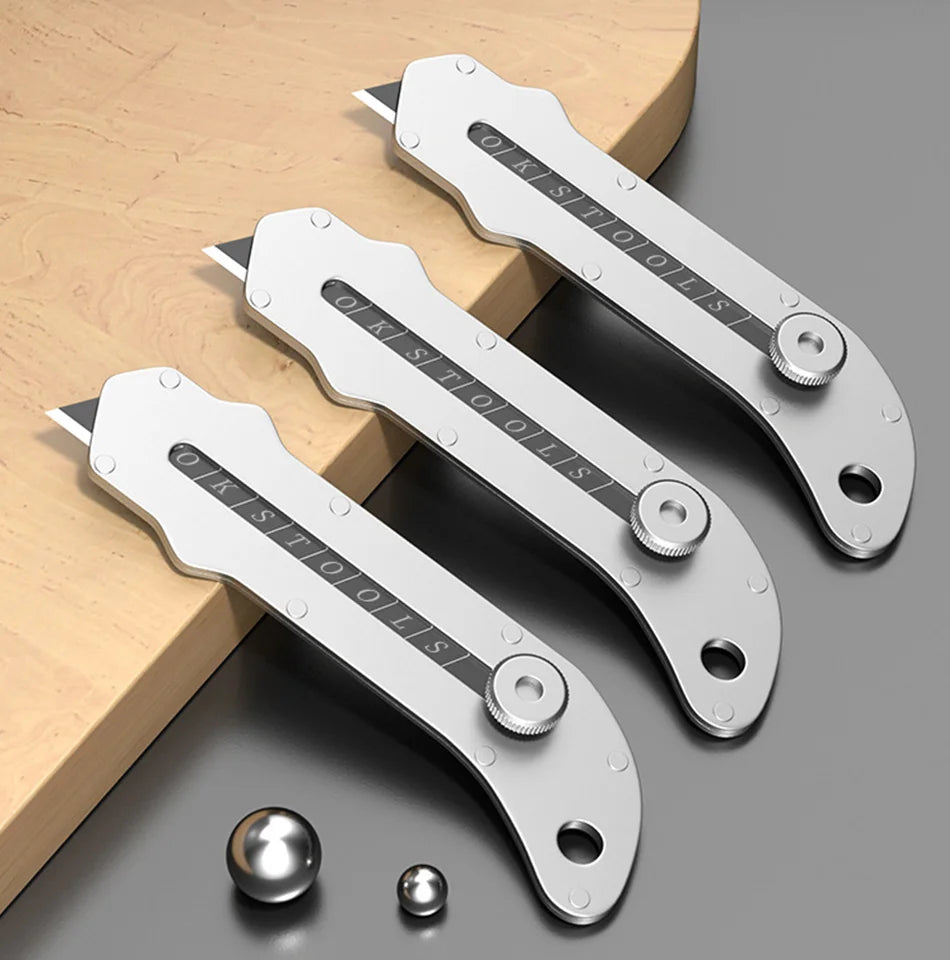 Nuevo Cuchillo Utilitario Portátil de Acero Inoxidable Retráctil para Desempacar Papel Tapiz Cortador de Papel Suministros de Papelería para Oficina y Escuela