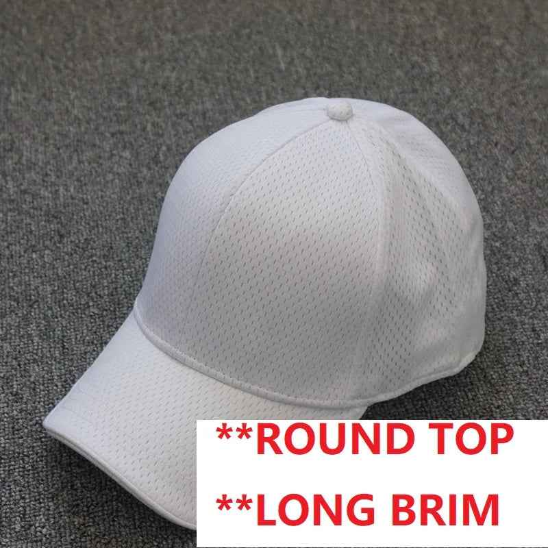 Gorra de béisbol de malla de verano de talla grande de cabeza grande para hombres y mujeres gorra transpirable de camionero ajustable para deportes al aire libre correr