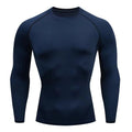 Camisa de compresión de manga larga para hombre de secado rápido |   Top deportivo para culturismo, fitness, gimnasio, entrenamiento