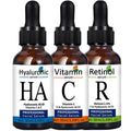 Sueros faciales, juego de cuidado de la piel, vitamina C, ácido hialurónico, suero de Retinol para reafirma la cara, suero hidratante iluminador para cara Se