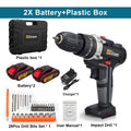 Taladro de impacto inalámbrico de 21V, destornillador eléctrico, taladro percutor eléctrico, Mini taladro manual inalámbrico, herramientas eléctricas con batería de iones de litio