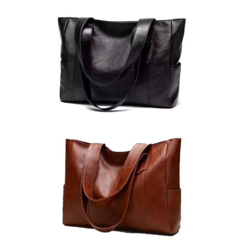 Bolso de mano vintage de gran capacidad, bolso de hombro vegano retro, bolso casual de mujer para ir al trabajo