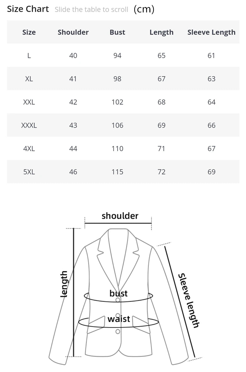 2024 hombres Slim fit nueva moda Blazer traje chaqueta negro azul rojo de talla grande L a 5XL chaquetas masculinas abrigo para hombre vestido de boda