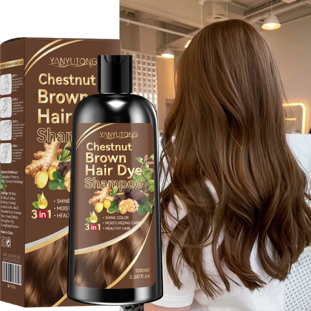 Champú tricolor de cúrcuma 3 en 1, champú nutritivo color tratado fórmula suave, a base de plantas, color beige claro