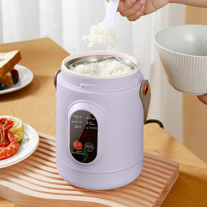 Nueva olla arrocera multifuncional, hervidor eléctrico portátil pequeño de viaje, Cocina eléctrica para el hogar, olla caliente de 110V, enchufe europeo de 220V EE. UU./220V